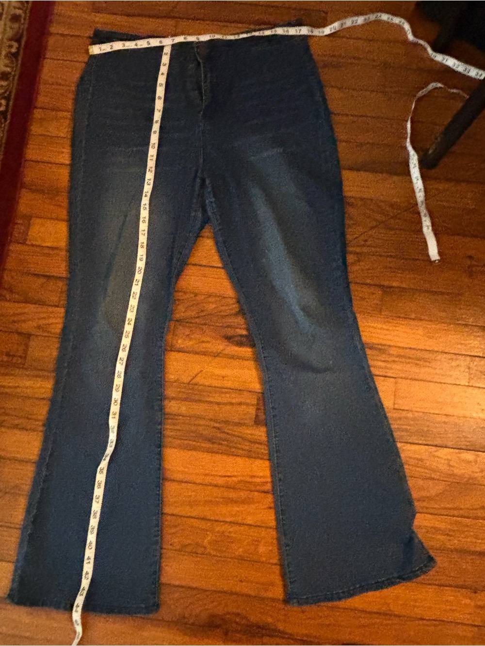 Suzanne Betro Dark Blue Flare Jeans